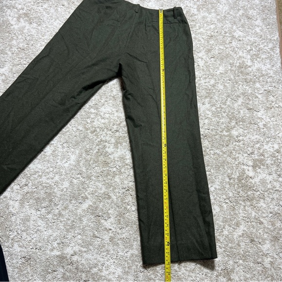 Ralph Lauren Wool Dark Green Flat Front Straight Leg Pants Size 8 - Picture 6 of 8